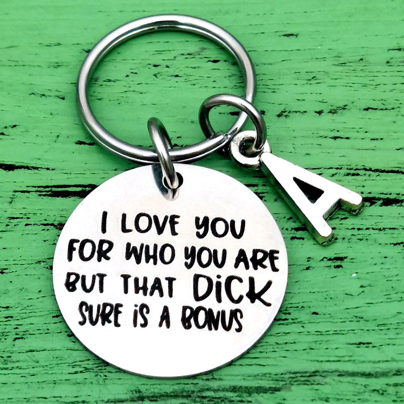 Funny Letter Keychain